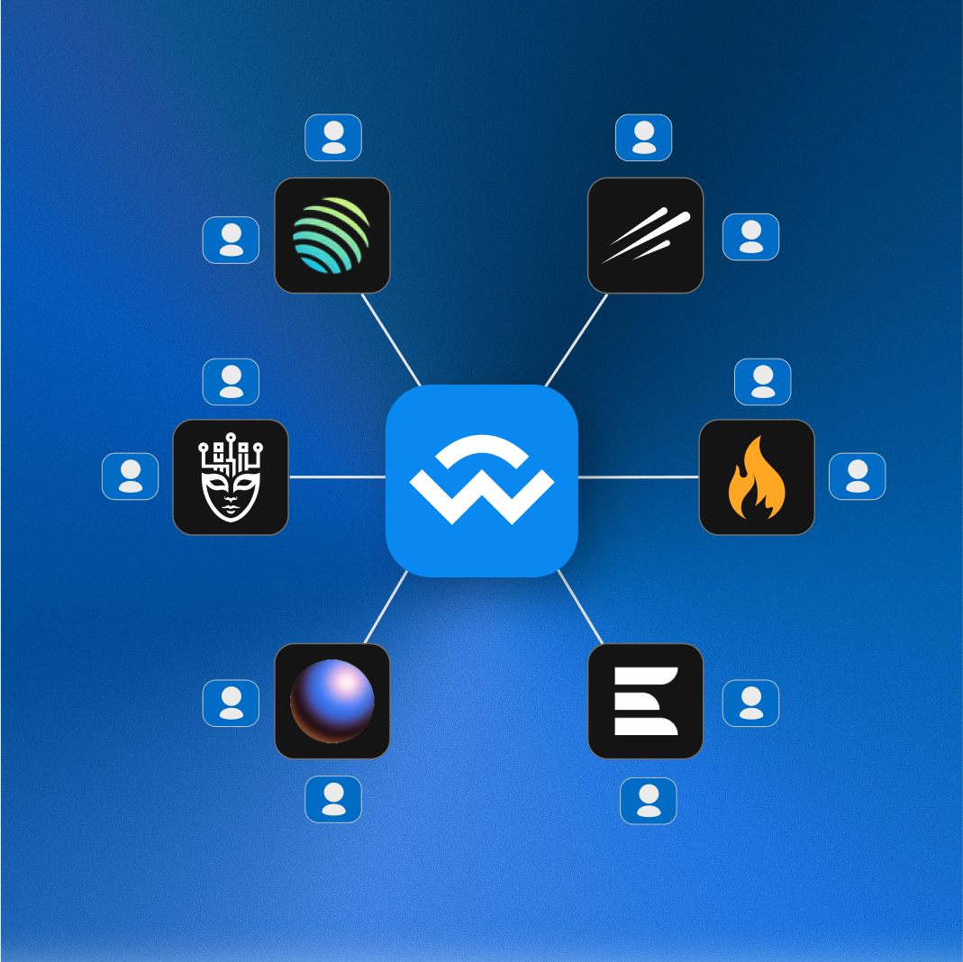 Blockchain token network illustration